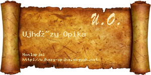 Ujházy Opika névjegykártya